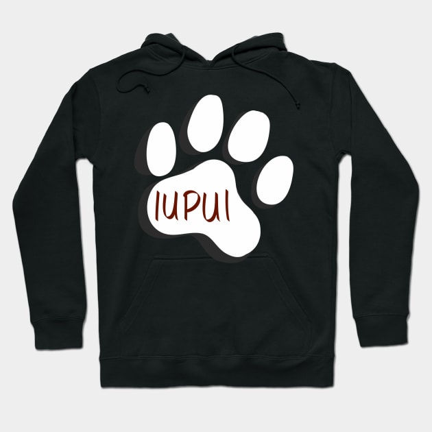 IUPUI Jaguars Paw Print Hoodie by turbo-swift